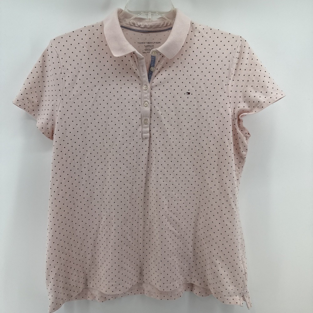 Tommy Hilfiger Classic Fit Pink‎ With Black Dots XXL